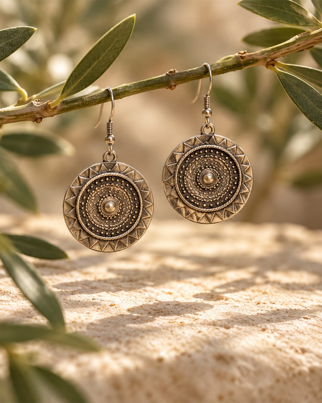 Boucles d’Oreilles Médaillon Anatolie – Image 2