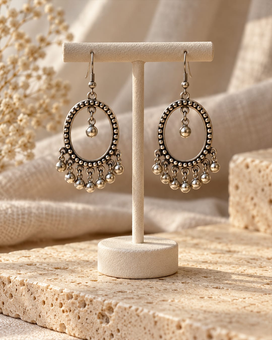 Boucles d’Oreilles Cercle Bohème – Image 3