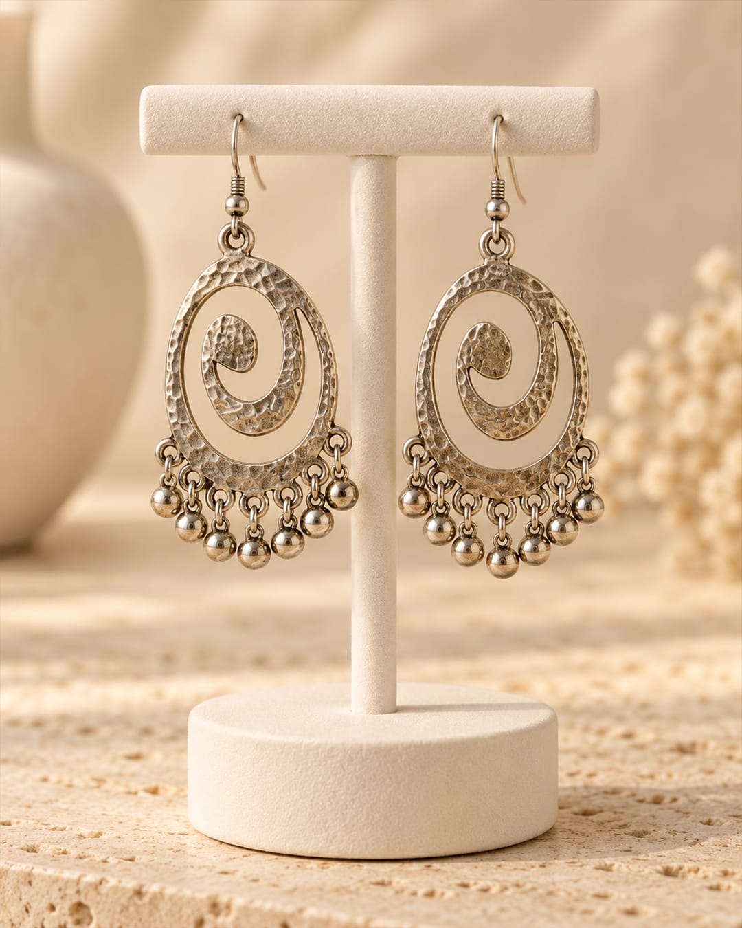 Boucles d’Oreilles Spirale Bohème – Image 2