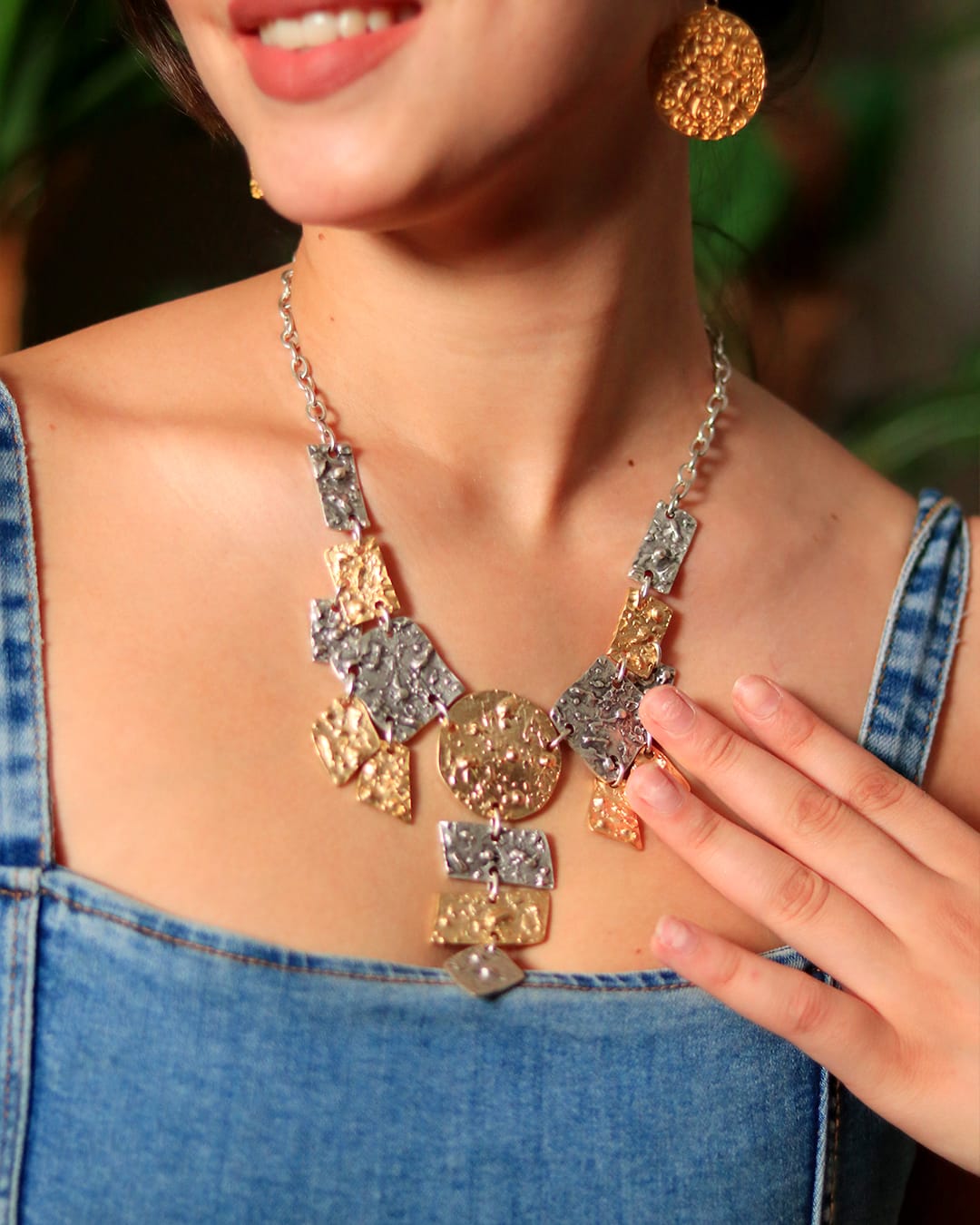 Collier Mosaïque Bicolore