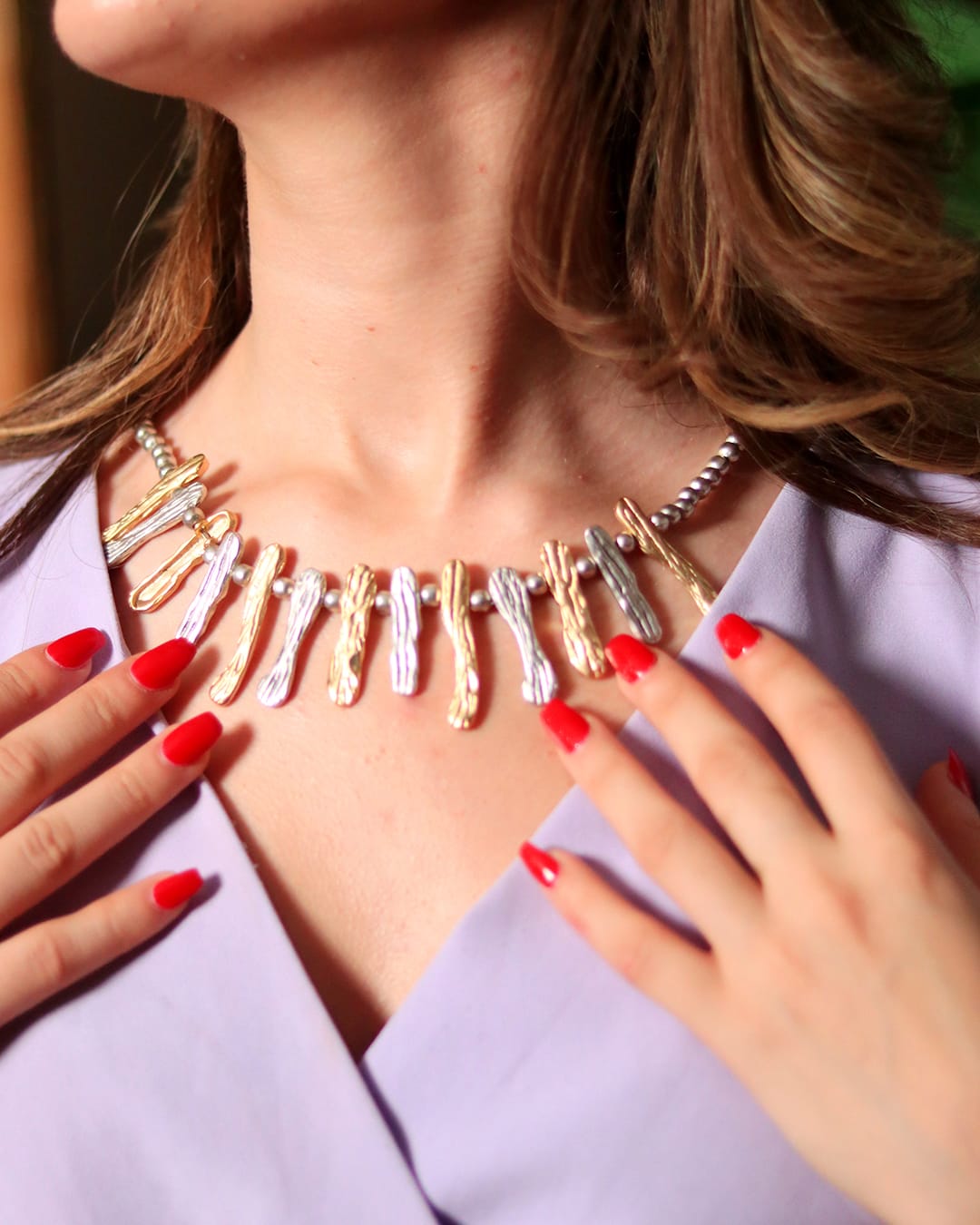 Collier Éclats Bicolores – Image 2