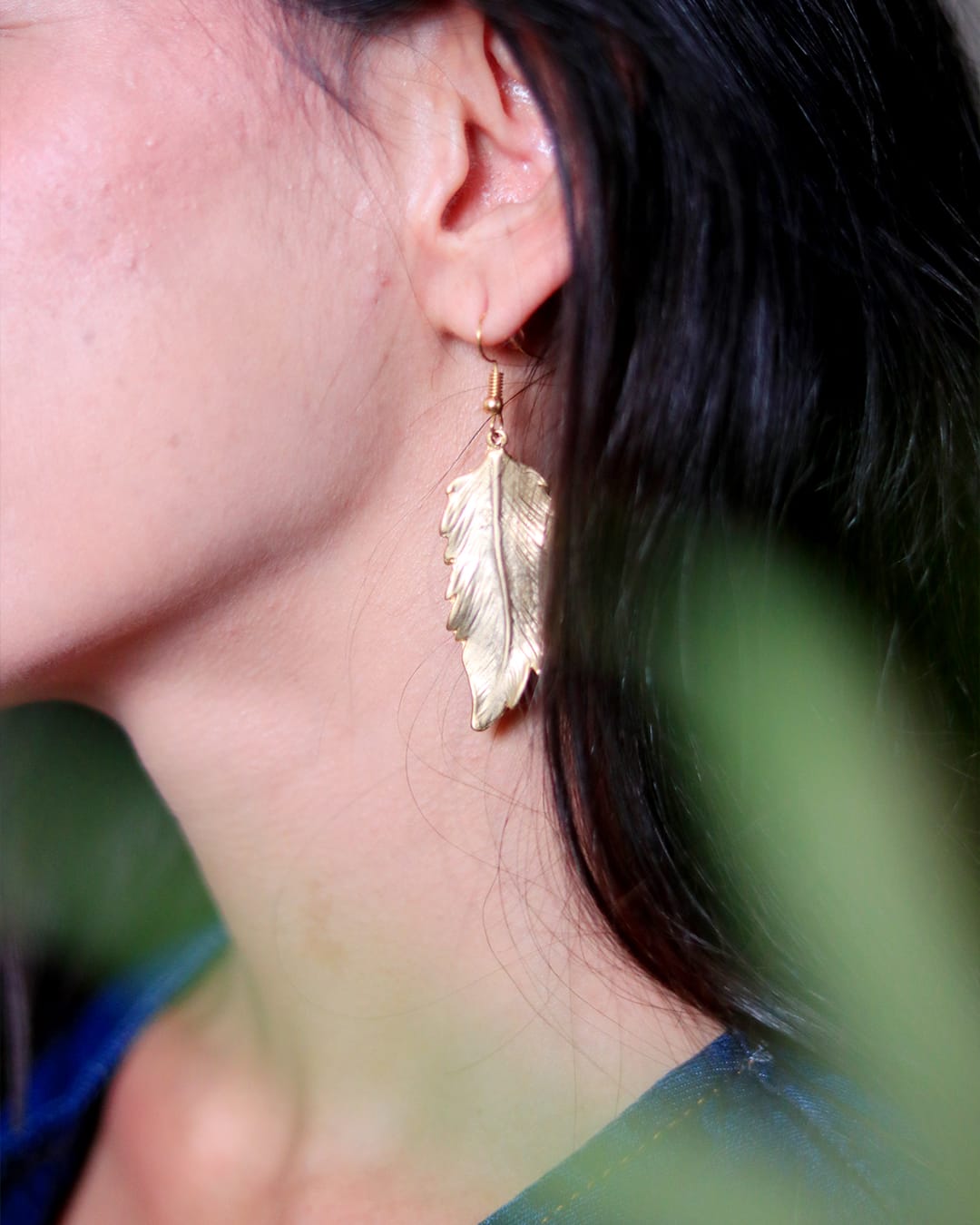 Boucles d’oreilles Plume Dorée